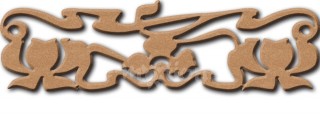 Dekorace MDF - Secesní bordura 27x7cm