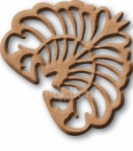 Dekorace MDF - Secesní ornament 10x10cm