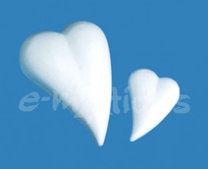 Srdce moderní polystyren 12 x 8,5cm