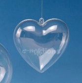 Srdce plast 10cm, dvojdílné