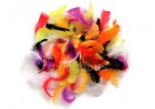 Peří dekorativní - mix barev - velké balení 10g