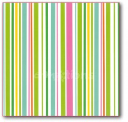 Filc s potiskem 30x30 - Proužky růžovo-zelené