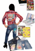 Filc s potiskem 50x70 - Patchwork