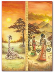 Filc s potiskem 50x70 - Afrika