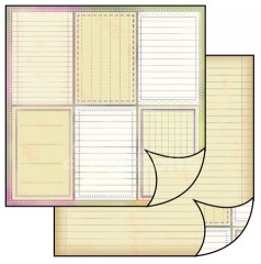 Scrapbook papír oboustr. - Poznámkový arch - krémový
