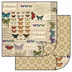 Scrapbook papír oboustr. - Kolekce motýlů