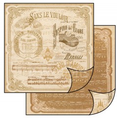 Scrapbook papír oboustr. - Partitura