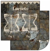 Scrapbook papír oboustr. - Korzety a krajka