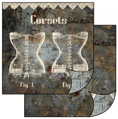 Scrapbook papír oboustr. - Korzety a krajka