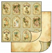 Scrapbook papír oboustr. - Andílci - viněty