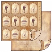 Scrapbook papír oboustr. - Levandule - viněty
