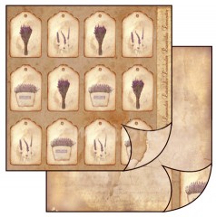 Scrapbook papír oboustr. - Levandule - viněty