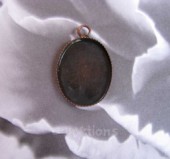 Lůžko ovál 20x15mm - staroměď