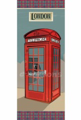 Décu papír rýžový 60x24cm - London - telefonní budka