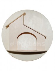 Dřevěný betlém do plast. koule 14cm