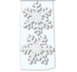 Sněhové vločky s kulatým středem 12cm, polystyren