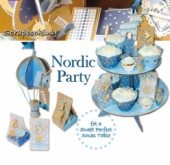 Scrapbook papír oboustr. - Sobi a srdíčka v modrém