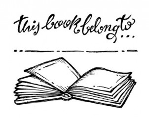 Razítko akrylové 5x7cm - This book belongs to ...