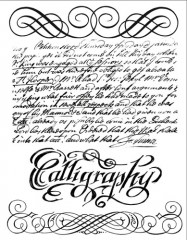 Razítko akrylové 14x18cm - Calligraphy