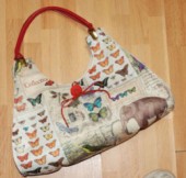 Černá ucha na tašky klik-klak (připínací) 33cm