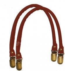 Hnědá ucha na tašky klik-klak (připínací) 33cm