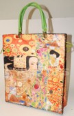 Zelená ucha na tašky klik-klak (připínací) 33cm