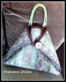 Červená ucha na tašky klik-klak (připínací) 33cm