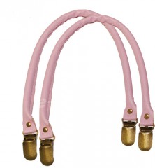 Růžová ucha na tašky klik-klak (připínací) 33cm