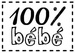 Razítko akrylové 7x5cm - 100% bébé
