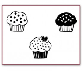 Razítko akrylové 7x5cm - Muffiny