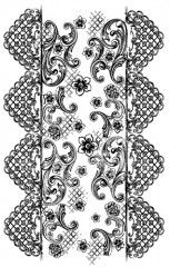 Razítko akrylové 7x11cm - Krajková bordura s kytičkami