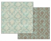 Scrapbook papír oboustr. - Tapiserie - tyrkys