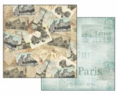 Scrapbook papír oboustr. - PARIS - staré pohlednice