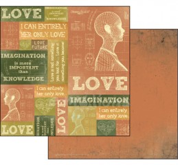 Scrapbook papír oboustr. - LOVE, IMAGINATION