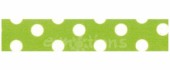 Washi páska 15mm x 10m - Zelená s bílými puntíky