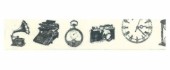 Washi páska 15mm x 10m - Vintage motivy v černobílém