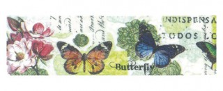 Washi páska 3cm x 5m - Motýlci a růže