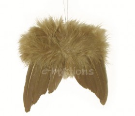 Andělská křídla zlatohnědá 10cm, 2ks v balení