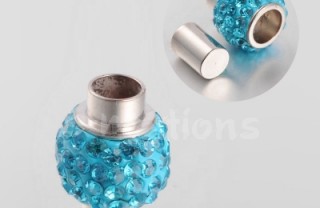 Magnet. zapínání šatonové 6mm - akvamarín