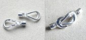 Magnet. zapínání - smyčka, postříbřené, 37x13mm