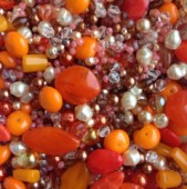 Perle - mix ORANŽ, ramš