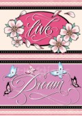 Filc s potiskem 15x21 - Live and Dream