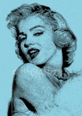 Filc s potiskem 15x21 - Marylin v modrém