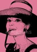 Filc s potiskem 15x21 - Audrey v růžovém