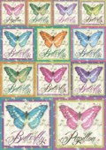 Filc s potiskem 15x21 - Butterly - motýlci pestrobar.
