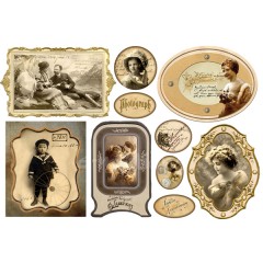 Découp. papír rýžový - Vintage album 