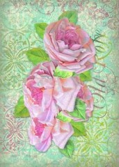 Découp. papír rýžový A4 - Old Rose