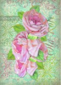Découp. papír rýžový A4 - Old Rose