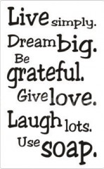 Reliéfní podložka: Live simply. Dream big....