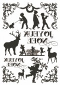 Transferové papíry A4 - Joyeux Noël, 2ks, černý tisk